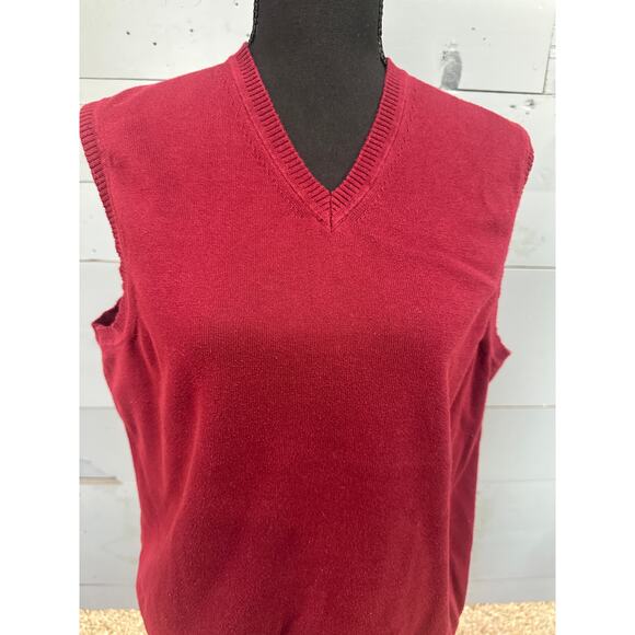 Jos. A. Bank Traveler Maroon Sweater Vest Large - Picture 3 of 5